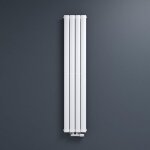Mai & mai radiateur � eau chaude mural chauffage central 160x31cm radiateur blanc vertical en acier fv ...