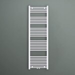 Mai&mai - radiateur � eau chaude mural chauffage central 160x50cm s�che - serviettes blanc en acier inoxydable ...