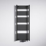Mai & mai radiateur � eau chaude mural chauffage central 160x60cm s�che - serviettes gris noir en acier ...