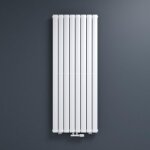 Mai&mai - radiateur � eau chaude mural chauffage central 160x61cm radiateur blanc vertical en acier fv ...