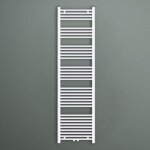 Mai&mai - radiateur � eau chaude mural chauffage central 180x50cm s�che - serviettes blanc en acier inoxydable ...