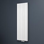 Mai&mai - radiateur � eau chaude mural chauffage central 180x61cm radiateur blanc vertical en acier double ...