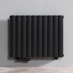 Mai&mai - radiateur � eau chaude mural chauffage central 60x77 cm radiateur gris noir vertical en acier ...