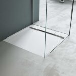 Mai&mai - receveur de douche 70x70 bac  douche blanc en rsine marbre artificielle 70x70x4cm go4