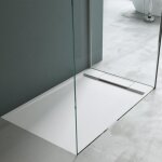 Mai&mai - receveur de douche 80x100 bac � douche blanc en r�sine marbre artificielle 80x100x4cm g�o4