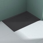 Mai & mai receveur de douche 80x120 bac � fouche gris noir mat en r�sine g�o8