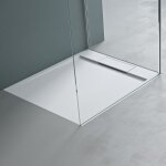 Mai&mai - receveur de douche 90x90 bac  douche blanc en rsine marbre artificielle 90x90x4cm go4