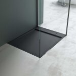 Mai&mai - receveur de douche bac � douche gris - noir en r�sine marbre artificielle 90x100x4cm g�o4