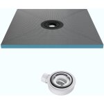 Mai&mai - receveur de douche � carreler xps 100x100cm avec bonde recoupable sur mesure pour douche