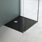 Mai&mai - receveur de douche noir bac � douche 70x80x4cm en acrylique anti - glisse carr� extra plat ...