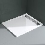 Mai&mai - receveur de douche plat bac � douche 90x120cm en acrylique blanc rectangulaire xe4 avec bonde ...