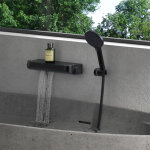 Mai & mai robinet baignoire mural mitigeur de douche noir mat ensemble de douche r�glable de temp�rature ...