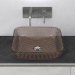Mai & mai vasque  poser carre en verre sans robinet lave - mains lavabo en verre caf pour salle de ...