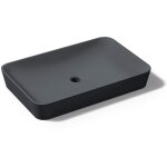 Mai&mai - vasque  poser gris noir mat rectangulaire lavabo salle de bain vier lave mains sans trop ...