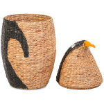 Maison aubertin - panier a linge manchot jacinthe d'eau