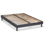 Maison aubertin - sommier  lattes en kit - gris 160x200 cm