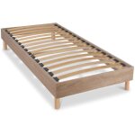 Maison aubertin - sommier monolattes blandice naturel - 90 x 200 cm