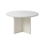 Maison aubertin - table basse ronde 80 cm - bois stri - mirano