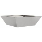 Maison exclusive - cache - pot de jardin argent 50 x 50 x 15 cm acier inoxydable