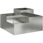 Maison exclusive - cache - pot de jardin argent 80 x 80 x 48 cm acier galvanis�