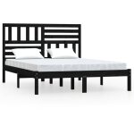 Maison exclusive - cadre de lit sans matelas noir bois de pin massif 140x190 cm