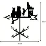 Maison pour chat girouette en m�tal support pour girouette ext�rieure d�coration artisanale ferme cour ...