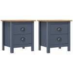 Lot de 2 tables de chevet, tables d'appoint, bureau, chambre, gris 46x35x49, 5 cm, table de nuit bois ... Lot de 2 tables de chevet, tables d'appoint, bureau, chambre, gris 46x35x49, 5 cm, table de nuit bois ...