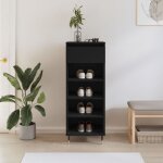 Maison chic - armoire � chaussures - meuble � chaussures - �tag�re de rangement noir 40x36x105 cm bois ...
