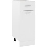 Armoire de plancher  tiroir elment bas de cuisine - meuble de cuisine bas blanc 30x46x81, 5 cm agglomr ...