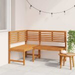 Maison chic - banc d'angle de jardin - banquette de jardin 140 cm bois solide d'acacia