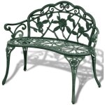 Maison chic - banc de jardin - banquette de jardin - chaise de jardin 100 cm aluminium coul� vert
