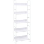 Maison chic - bibliothque, tagre de rangement, meuble tagre  5 niveaux noir 60x27, 6x158, 5cm bois ...