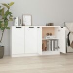 Maison chic - buffets 2 pcs, enfilades, armoires de cuisine blanc 60x30x70 cm bois d'ing�nierie wfe514372 ...