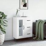 Maison chic - buffet, bahut, armoire de rangement blanc brillant 69, 5x34x90 cm bois d'ingnierie fr680106 ...