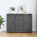 Maison chic - buffet, bahut, armoire de rangement gris 100x35x74 cm bois massif de pin fr424125 design ...