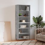 Maison chic - buffet, bahut, armoire de rangement gris b�ton 69, 5x32, 5x180 cm bois d'ing�nierie fr515912 ...