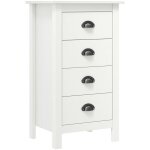 Maison chic - buffet, bahut, armoire de rangement hill blanc 46x35x80 cm bois de pin solide fr973487 ...