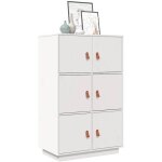 Maison chic - buffet haut, enfilade, armoire de cuisine blanc 67x40x108, 5 cm bois massif de pin wfe240679 ... Maison chic - buffet haut, enfilade, armoire de cuisine blanc 67x40x108, 5 cm bois massif de pin wfe240679 ...