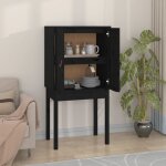 Maison chic - buffet haut, enfilade, armoire de cuisine noir 60x40x120 cm bois massif de pin wfe523745 ... Maison chic - buffet haut, enfilade, armoire de cuisine noir 60x40x120 cm bois massif de pin wfe523745 ...