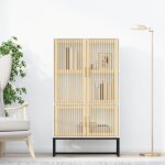 Maison chic - buffet haut meuble de rangement commode bahut blanc 70x35x125 cm bois d'ingnierie 45721 ...