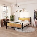 Maison chic - the living store cadre de lit sans matelas mtal 160x200 cm - cadre de lit - lit double ...