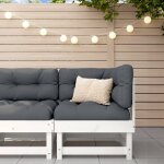 Maison chic - canap� d'angle de jardin - salon de jardin sofa ext�rieur blanc bois de pin massif 178941 ...