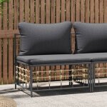 Canapé central de jardin avec coussin, canapé d'extérieur, banquette / sofa / divan de jardin gris foncé ... Canapé central de jardin avec coussin, canapé d'extérieur, banquette / sofa / divan de jardin gris foncé ...