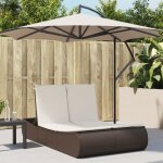 Maison chic - chaise longue double avec coussins - bain de soleil - transat de relaxation marron r�sine ...