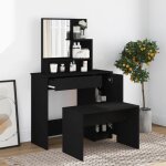 Maison chic - coiffeuse avec miroir table de maquillage coiffeuse maquillage noir 86, 5x35x136 cm dnbd89714 ... Maison chic - coiffeuse avec miroir table de maquillage coiffeuse maquillage noir 86, 5x35x136 cm dnbd89714 ...