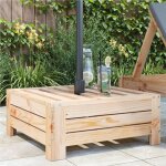 Maison chic - couvercle de base de parasol - pied de parasol bois massif de pin 809387 Maison chic - couvercle de base de parasol - pied de parasol bois massif de pin 809387