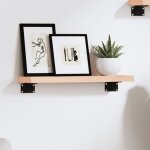 Maison chic - etagère murale, etagère flottante, meuble de rangement 40x10x2 cm bois de chêne massif ... Maison chic - etagère murale, etagère flottante, meuble de rangement 40x10x2 cm bois de chêne massif ...