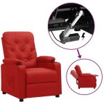 Maison chic - fauteuil - chaise de relaxation - fauteuil relax rouge bordeaux similicuir 210442 Maison chic - fauteuil - chaise de relaxation - fauteuil relax rouge bordeaux similicuir 210442