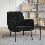 Maison chic - fauteuil chaise de salon - fauteuil design noir 62x79x79 cm velours chic - 796892 Maison chic - fauteuil chaise de salon - fauteuil design noir 62x79x79 cm velours chic - 796892