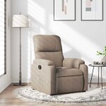 Maison chic - fauteuil inclinable - chaise de relaxation - fauteuil relax taupe tissu microfibre 273093 ...